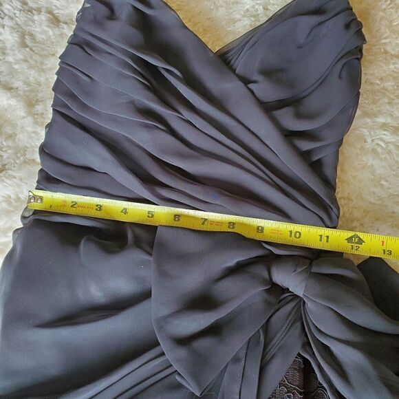 Vintage Tadashi Black Mini Dress Size 4 Strapless Y2K  Coquette Prom - Picture 12 of 14